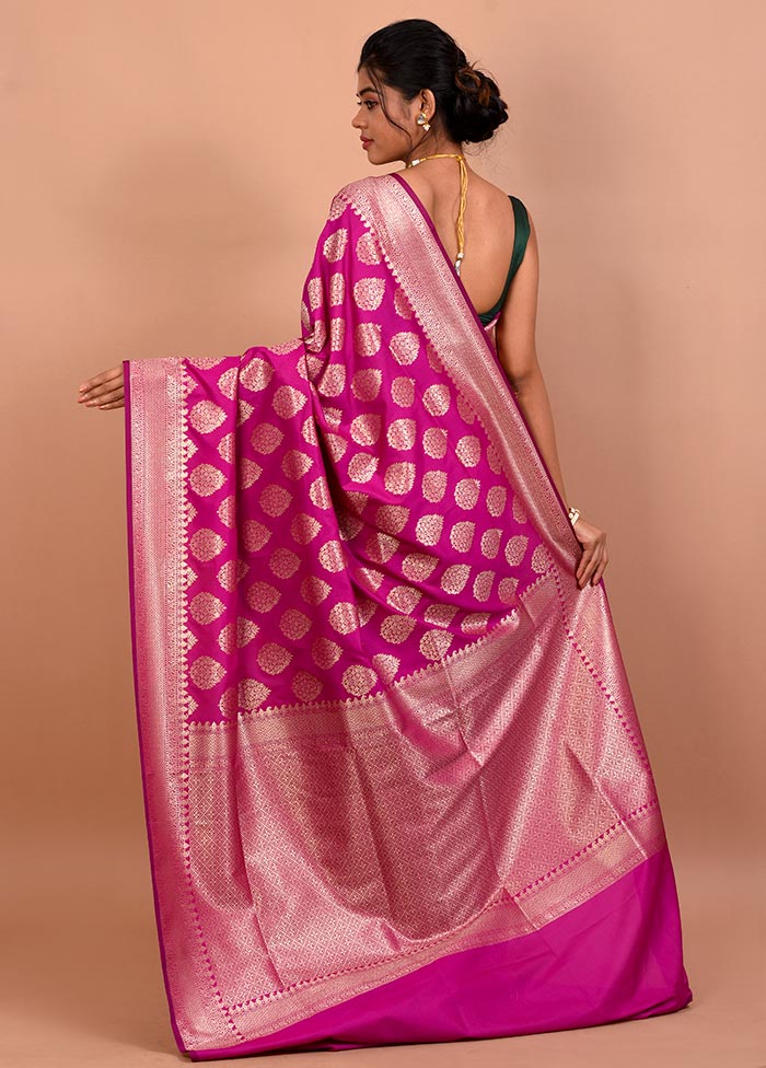 Magenta Uppada Silk Saree With Blouse Piece - Indian Silk House Agencies
