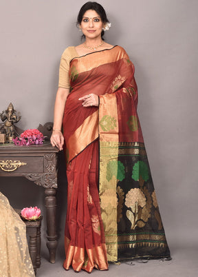 Maroon Matka Silk Saree With Blouse - Indian Silk House Agencies