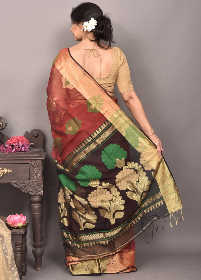 Maroon Matka Silk Saree With Blouse - Indian Silk House Agencies