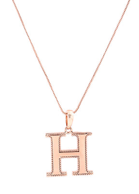 Rose Gold Plated Heavenly H Pendant - Indian Silk House Agencies