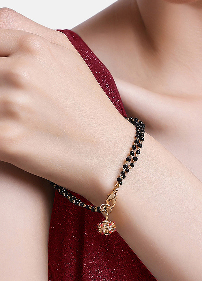 Gold Plated Dazzling Mangalsutra Bracelet - Indian Silk House Agencies