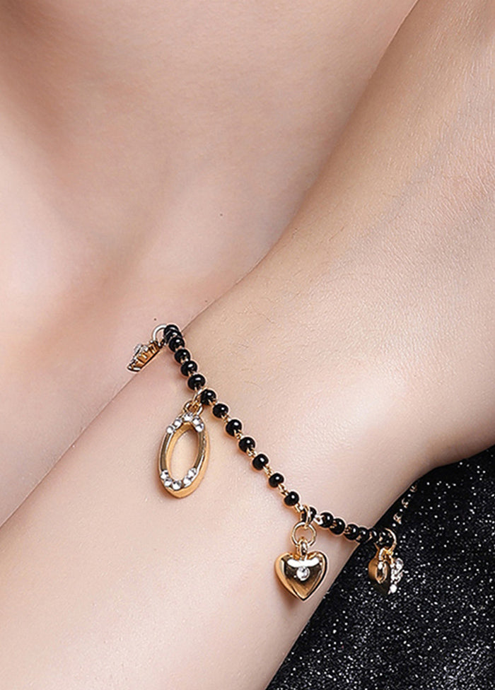 Gold Plated Fashionable Mangalsutra Bracelet - Indian Silk House Agencies