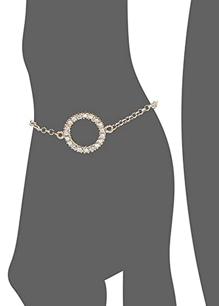 Estele Rhodium Plated Chain Bracelet - Indian Silk House Agencies