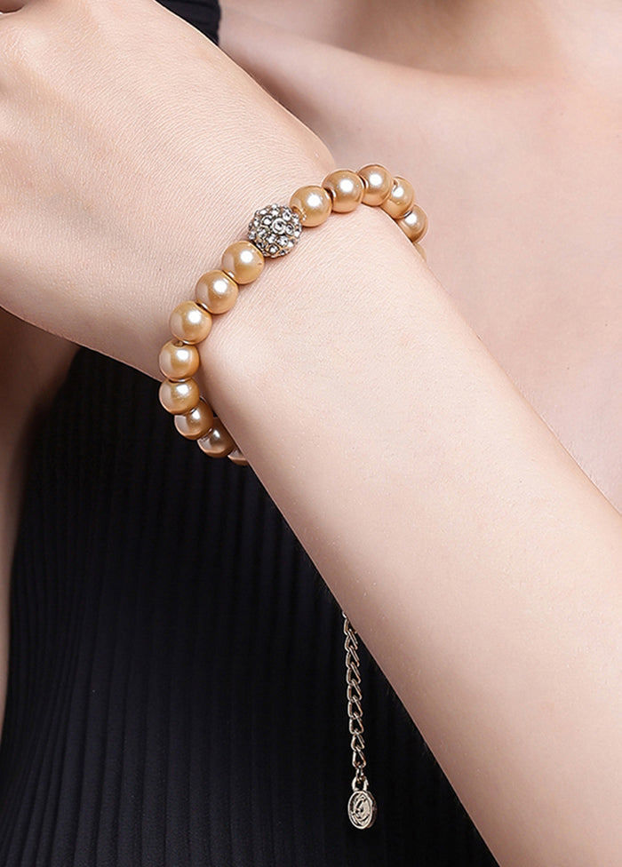 Gold Plated Adorable Pearl Bracelet - Indian Silk House Agencies