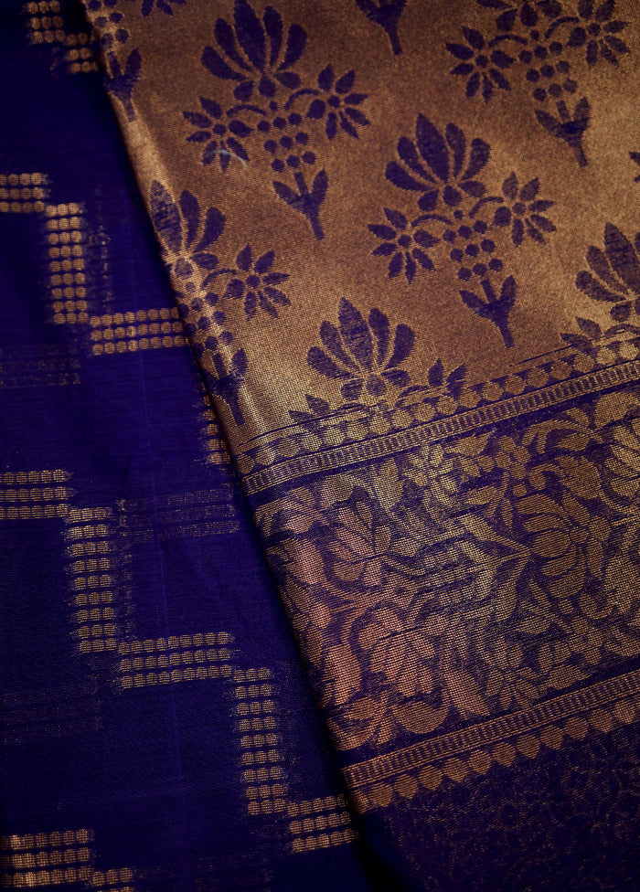 Purple Cotton Saree With Blouse Piece