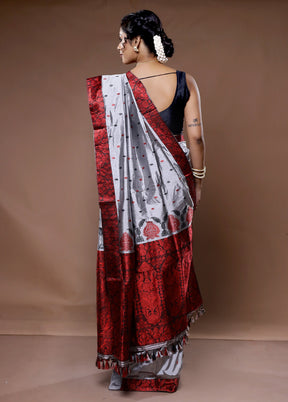 Black Assam Pure Silk Saree With Blouse Piece