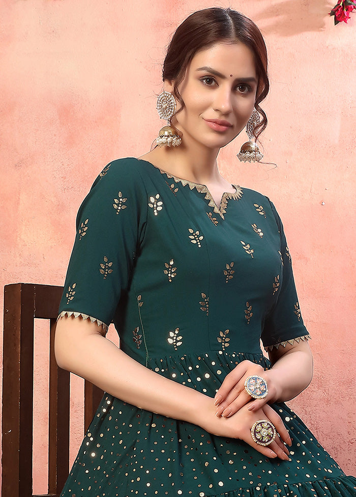 Rama Semi Stitched Georgette Gown - Indian Silk House Agencies