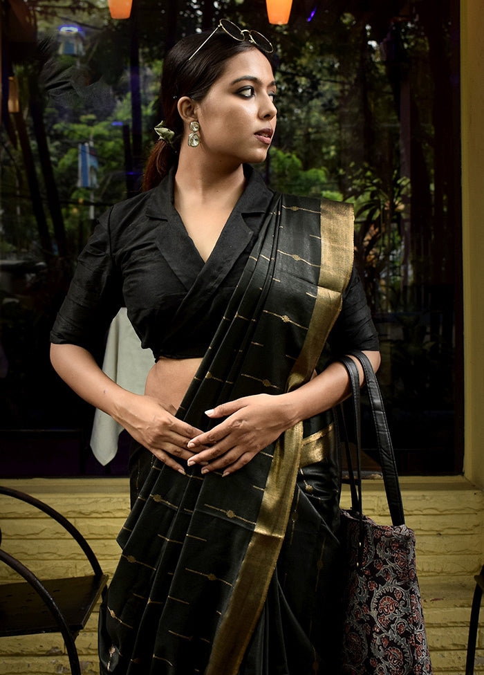 Black Silk Designer Blouse - Indian Silk House Agencies