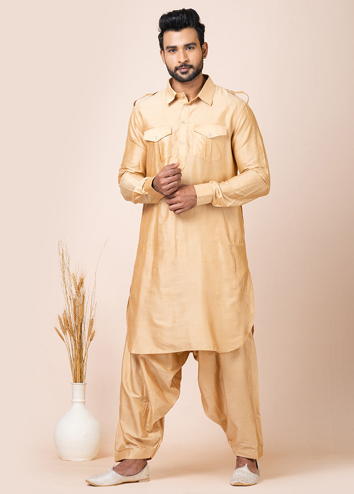 Yellow pathani kurta pajama sale