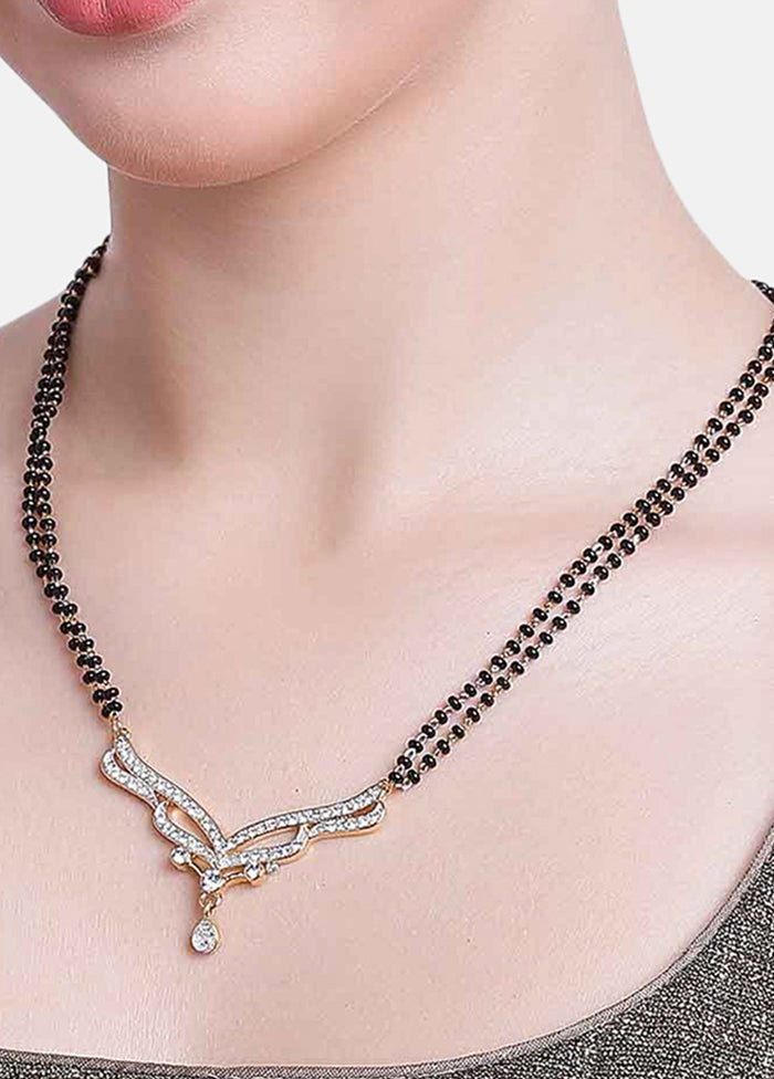 Gold And Rhodium Plated Distinctive Mangalsutra - Indian Silk House Agencies