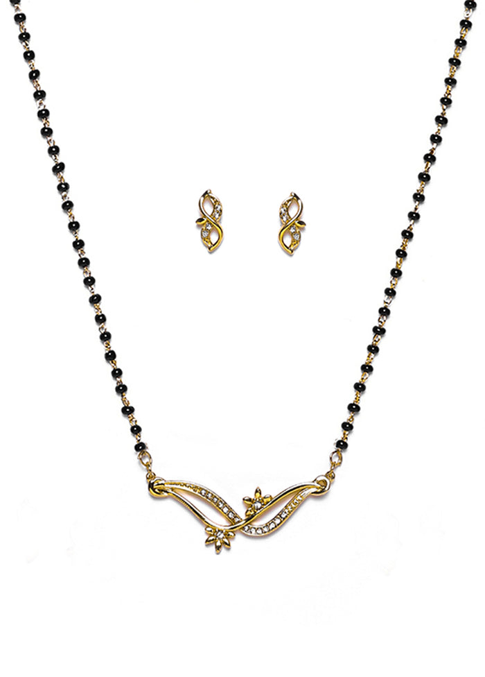 Gold Plated Splendid Mangalsutra Necklace Set - Indian Silk House Agencies