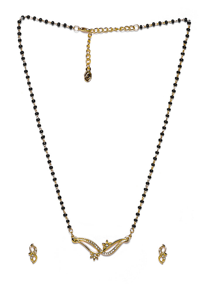 Gold Plated Splendid Mangalsutra Necklace Set - Indian Silk House Agencies
