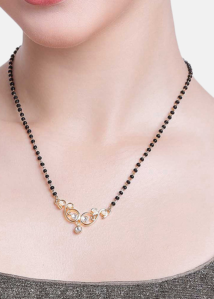 Gold And Rhodium Plated Admirable Mangalsutra Necklace - Indian Silk House Agencies