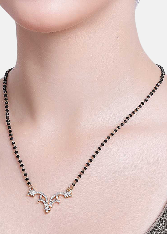Gold And Rhodium Plated Candere Mangalsutra Necklace - Indian Silk House Agencies
