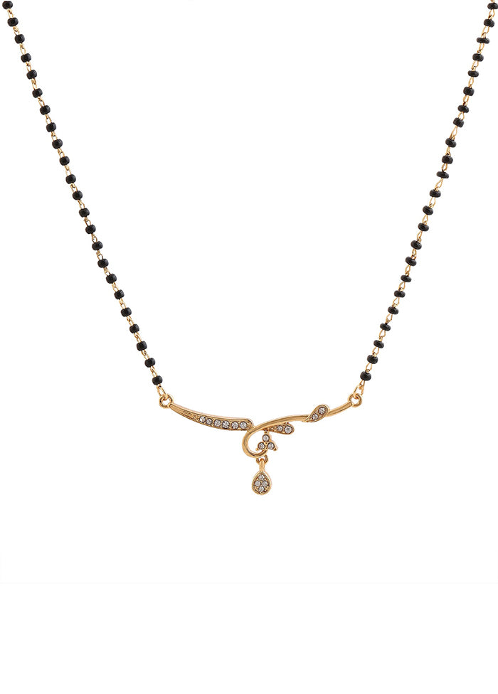 Gold Plated Heavenly Mangalsutra Necklace Set - Indian Silk House Agencies