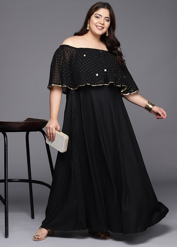 Black Polyester Indian Dress VDKSH01082058 - Indian Silk House Agencies