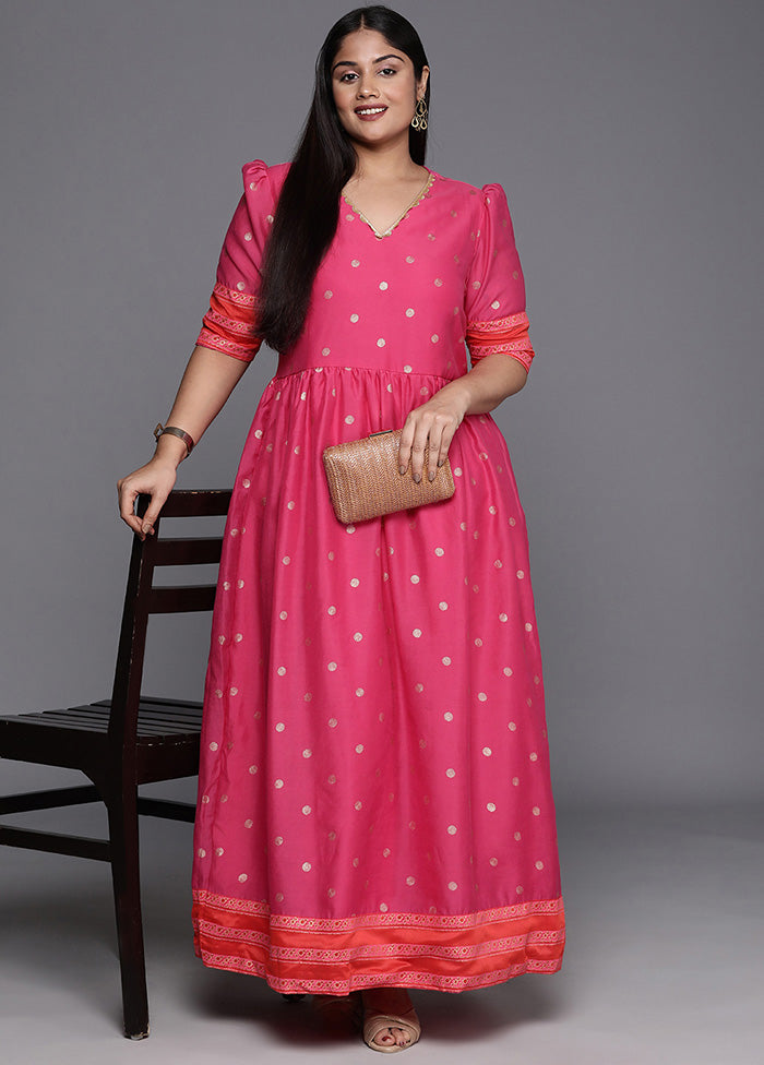 Pink Readymade Polyester Indian Dress VDKSH14082092 - Indian Silk House Agencies
