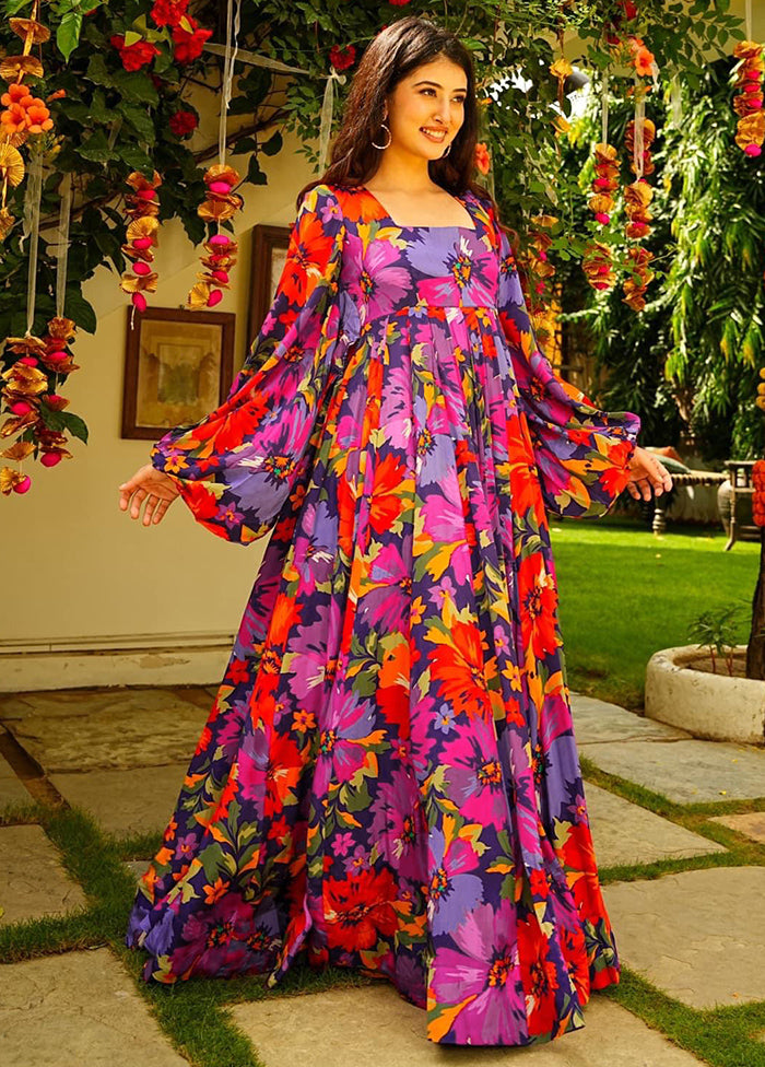 Multicolor Readymade Georgette Indian Dress - Indian Silk House Agencies