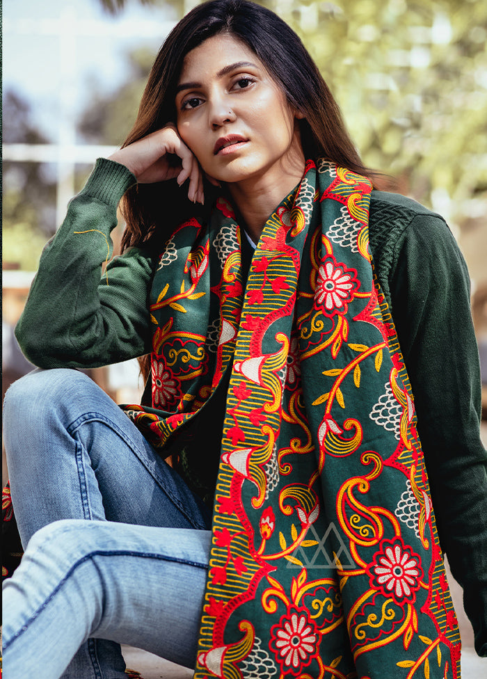 小物 Yoli Silk cotton khadi scarf Maroon Cotton Scarf