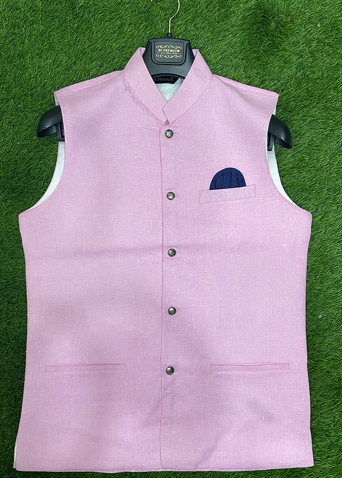 Pink Solid Silk Ethnic Jacket VDAC69266 - Indian Silk House Agencies