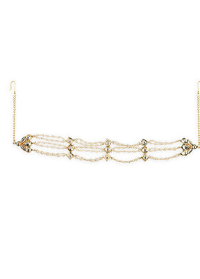 Golden Stone Work Alloy Head Band - Indian Silk House Agencies