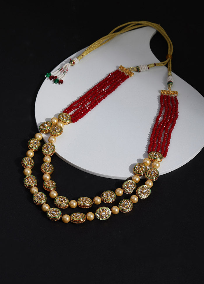 Golden Stone Work Alloy Jewellery Set - Indian Silk House Agencies
