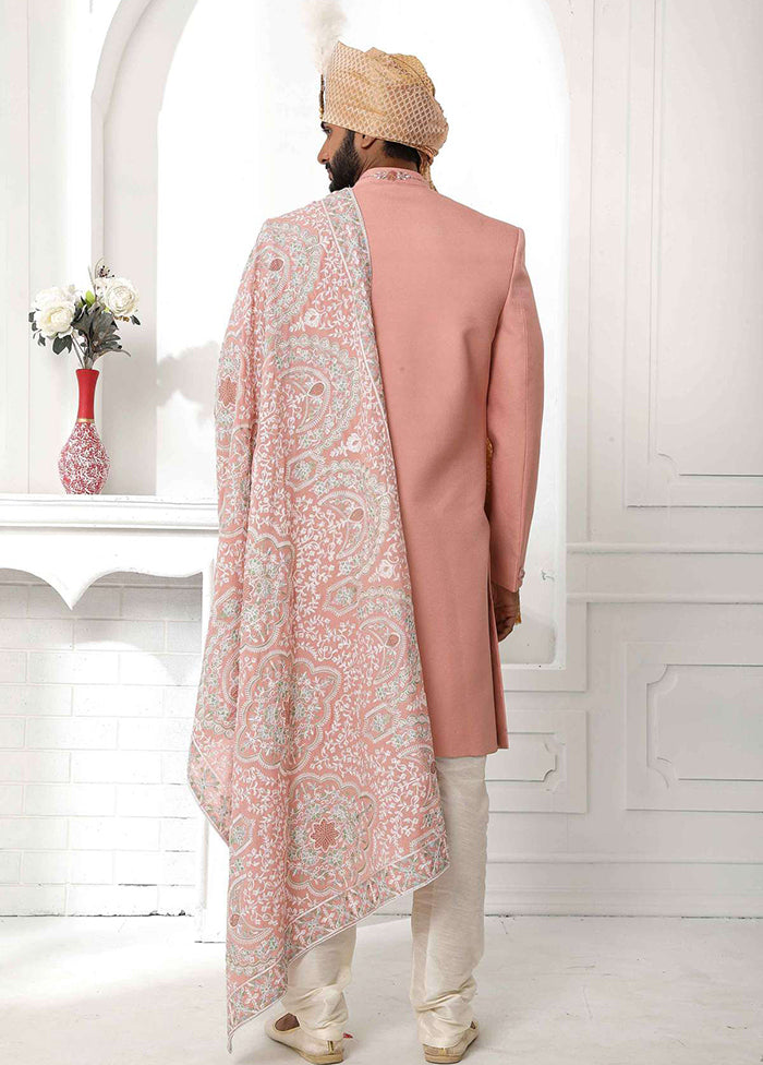 Peach Rayon Kurta And Pajama Set VDSF1802351 - Indian Silk House Agencies