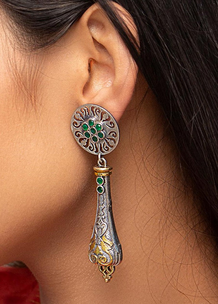 Dual Tone Handcrafted Brass Earrings - Indian Silk House Agencies
