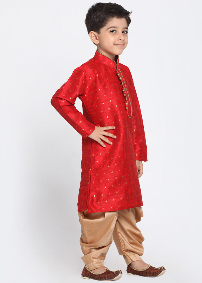 Maroon Festive Silk Kurta Pajama Set