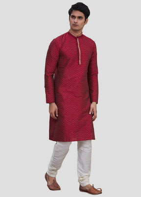 2 Pc Maroon Cotton Kurta And Pajama Set VDIP280159 - Indian Silk House Agencies