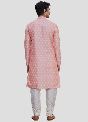 2 Pc Rose Pink Cotton Kurta And Pajama Set VDIP280164 - Indian Silk House Agencies
