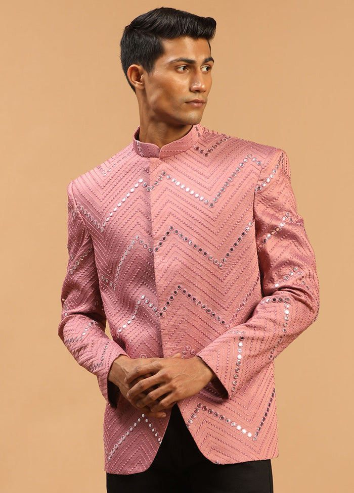 Onion Pink Viscose Jodhpuri Coat VDVAS15062262 - Indian Silk House Agencies