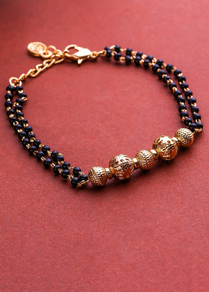 Gold Plated Ravishing Bead Mangalsutra Bracelet - Indian Silk House Agencies