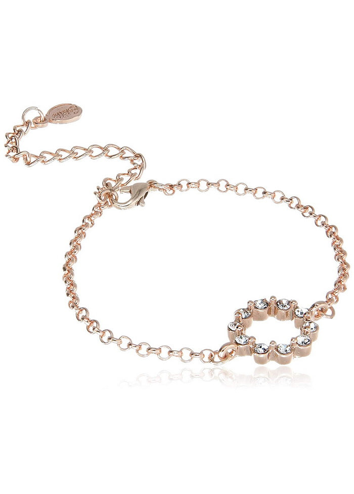 Estele Rose Gold Plated Chain Bracelet - Indian Silk House Agencies