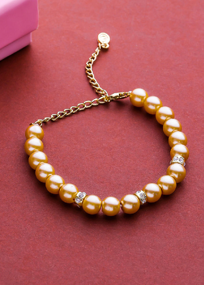 Gold Plated Divine Pearl Bracelet - Indian Silk House Agencies
