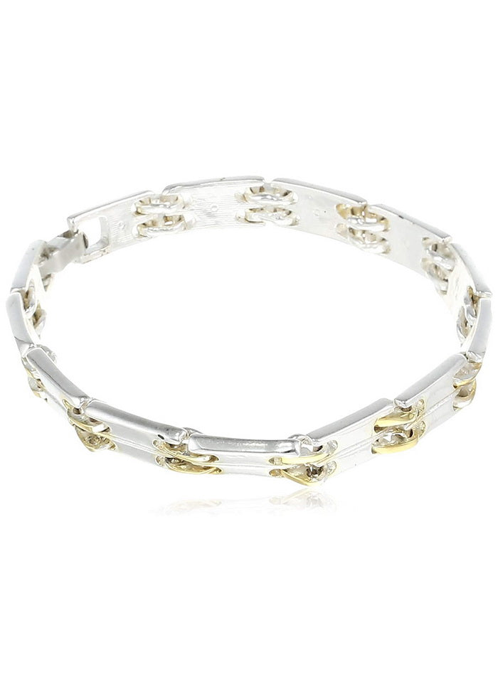 Estele Gold and Silver Plated Crystal Bracelet - Indian Silk House Agencies