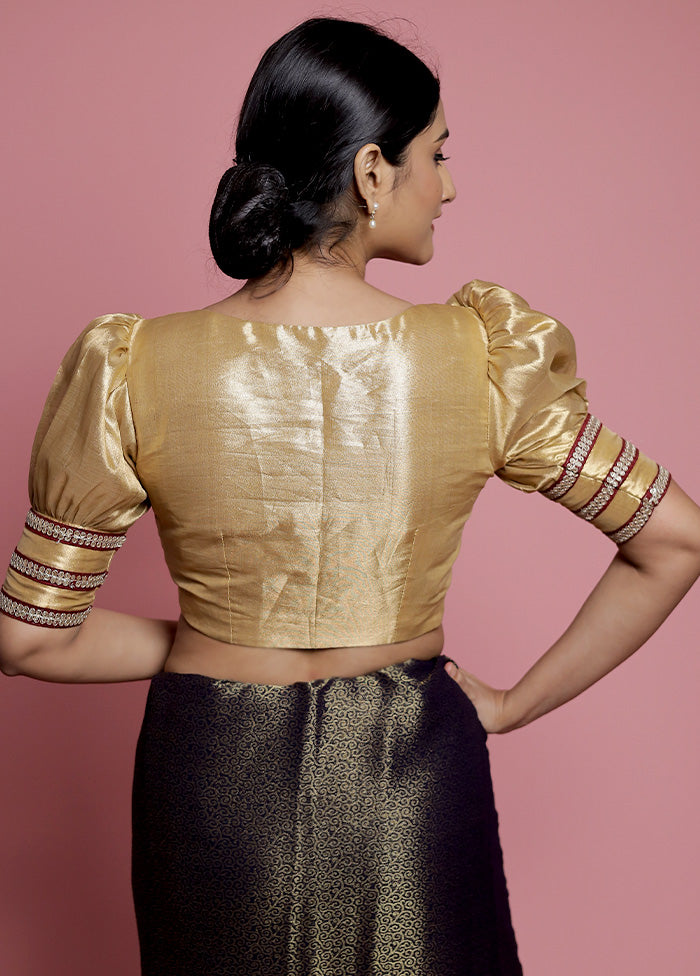 Golden Tissue Designer Blouse - Indian Silk House Agencies