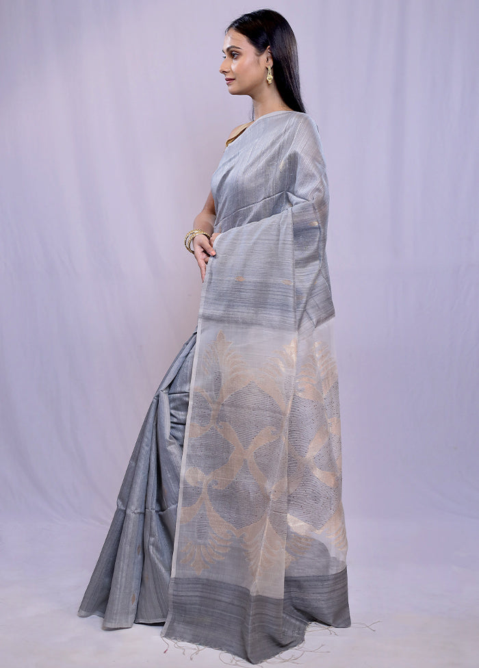 Blue Matka Pure Silk Saree With Blouse Piece - Indian Silk House Agencies