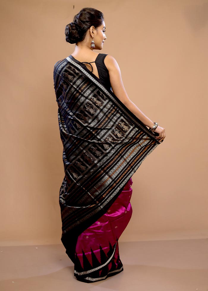 Purple Pure Ikkat Cotton Saree With Blouse Piece - Indian Silk House Agencies