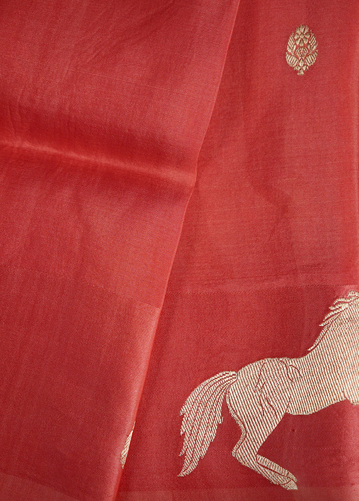 Pink Kora Pure Silk Saree With Blouse Piece - Indian Silk House Agencies