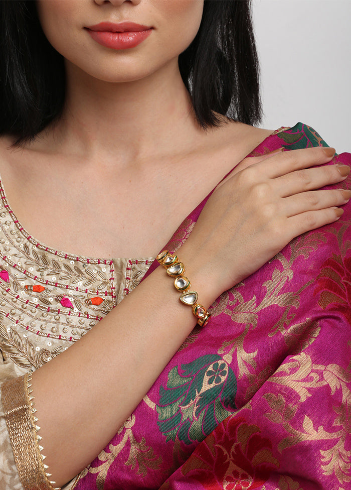 Gold Plated Kundan Charm Bracelet - Indian Silk House Agencies
