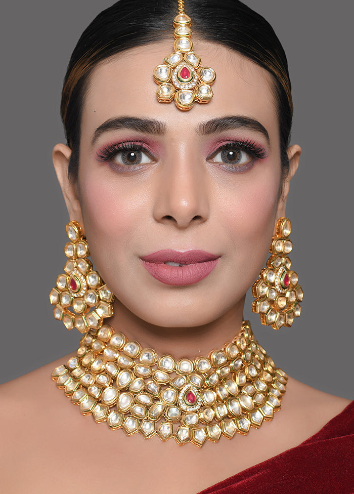 Handcrafted Maharani Kundan Necklace Set - Indian Silk House Agencies