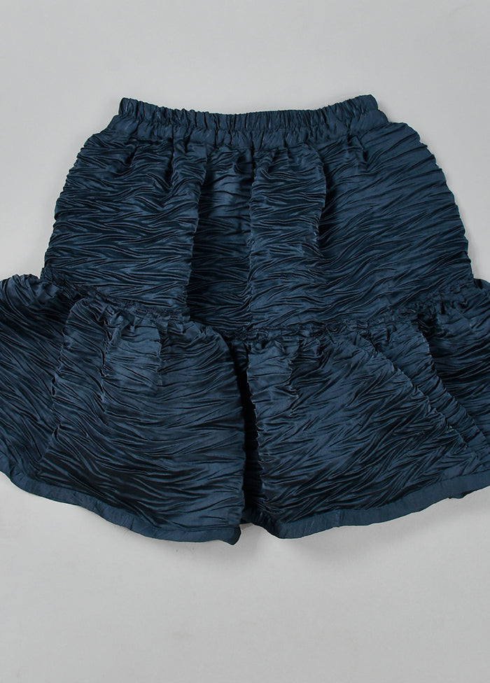 Navy Blue Cotton Tye Dye Skirt Top - Indian Silk House Agencies
