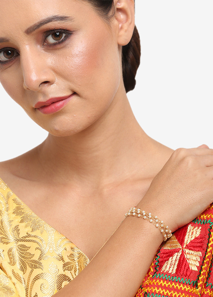 Gold Plated Kundan Charm Bracelet - Indian Silk House Agencies