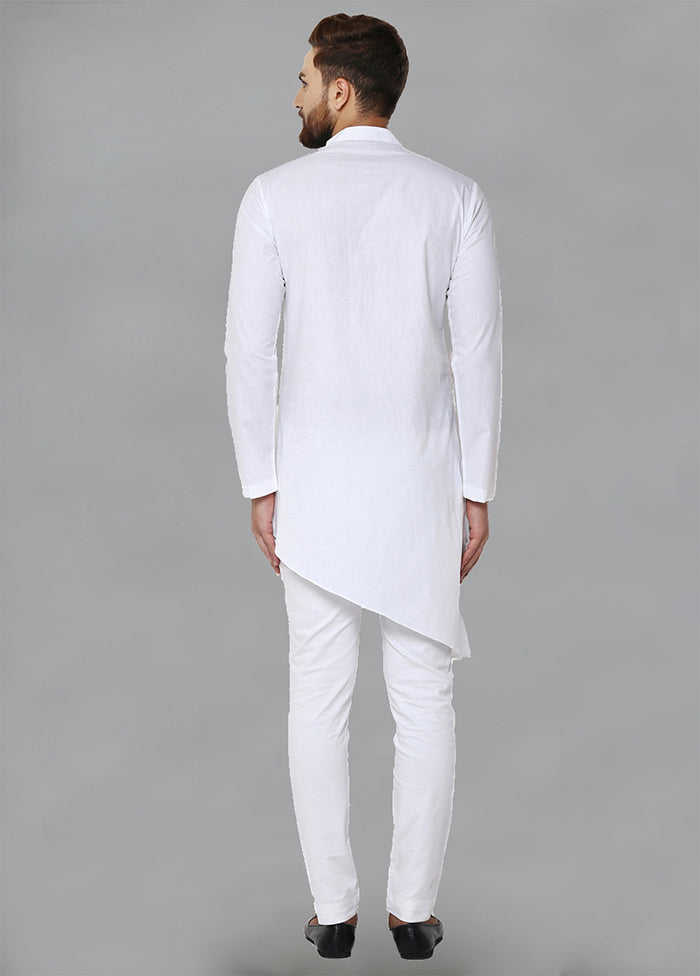 White Color Solid Cotton Kurta VDVSD0150 - Indian Silk House Agencies