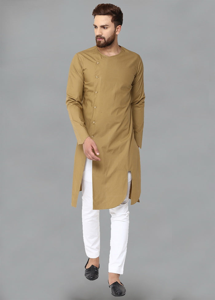 Khaki Color Solid Cotton Kurta VDVSD0154 - Indian Silk House Agencies