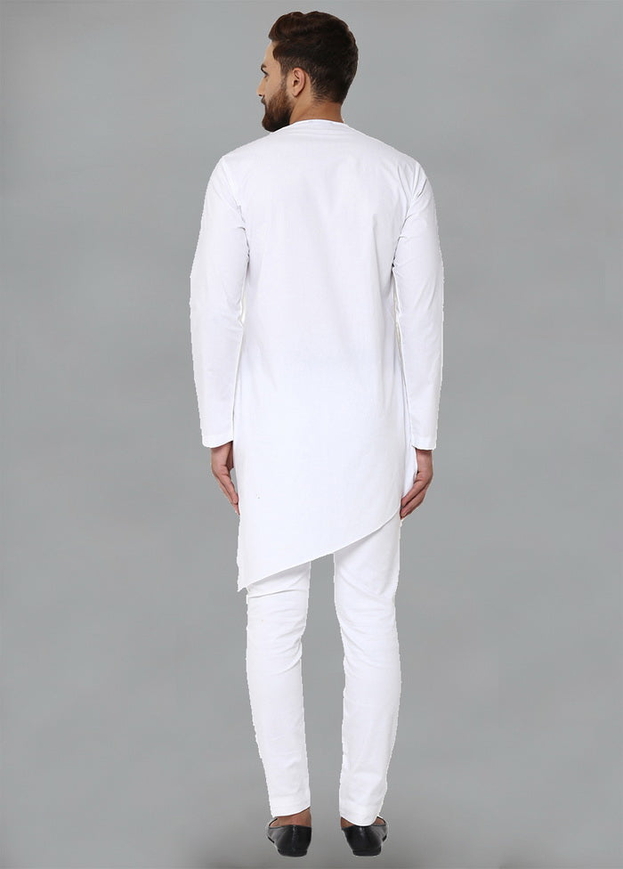 White Color Solid Cotton Kurta VDVSD0164 - Indian Silk House Agencies