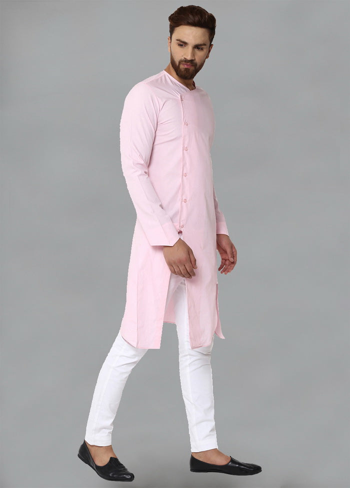 Pink Color Solid Cotton Kurta VDVSD0176 - Indian Silk House Agencies