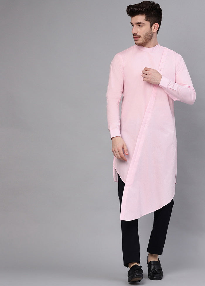 Pink Color Solid Cotton Kurta VDVSD0362 - Indian Silk House Agencies