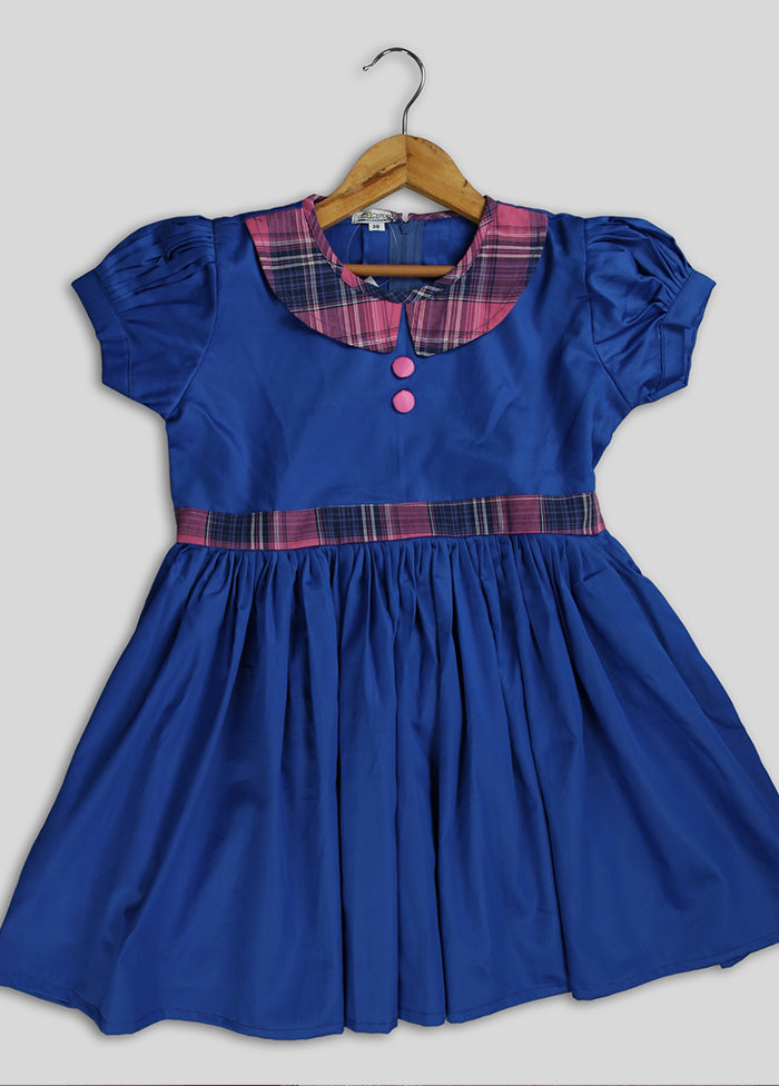 Blue Cotton Printed Dress - Indian Silk House Agencies